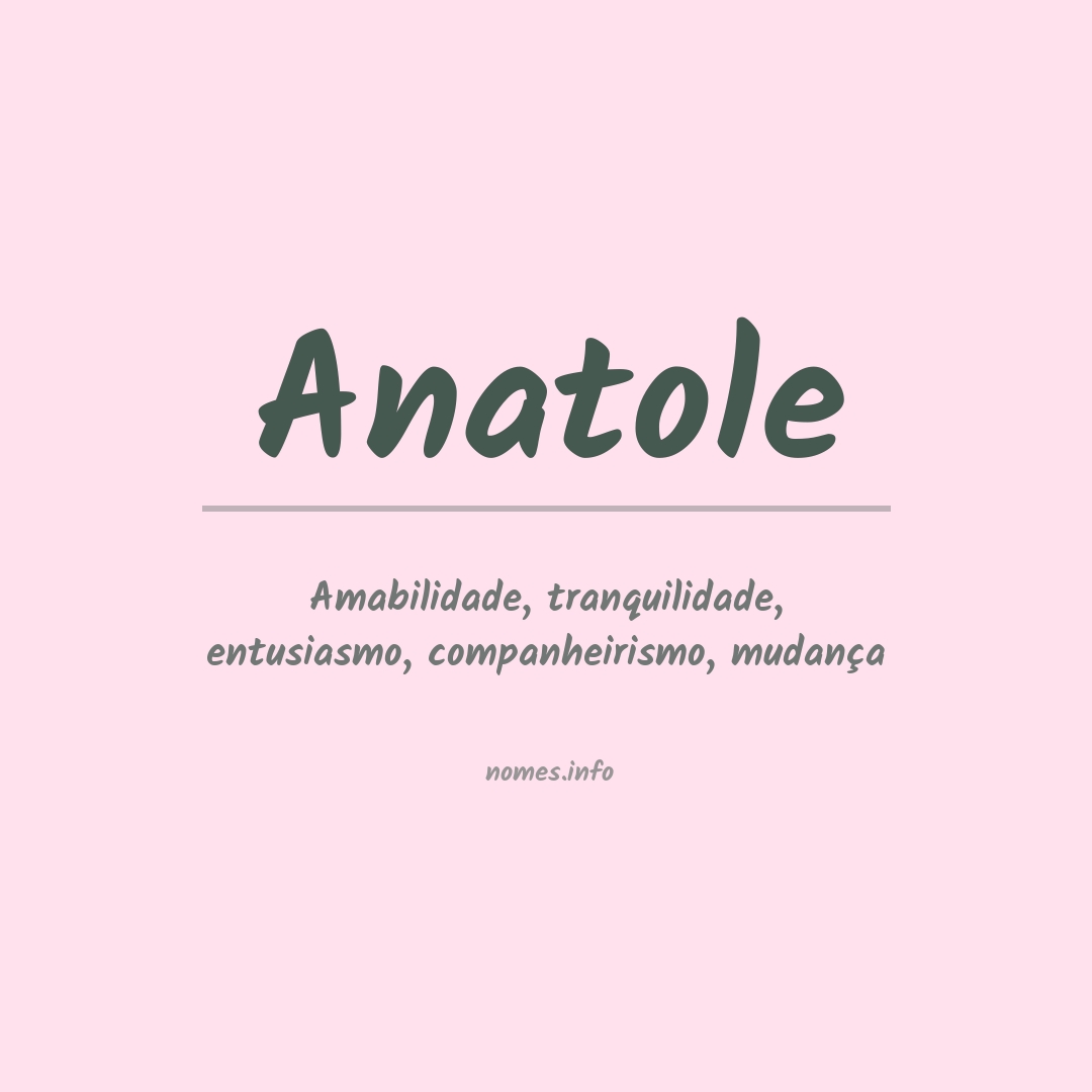 Significado do nome Anatole
