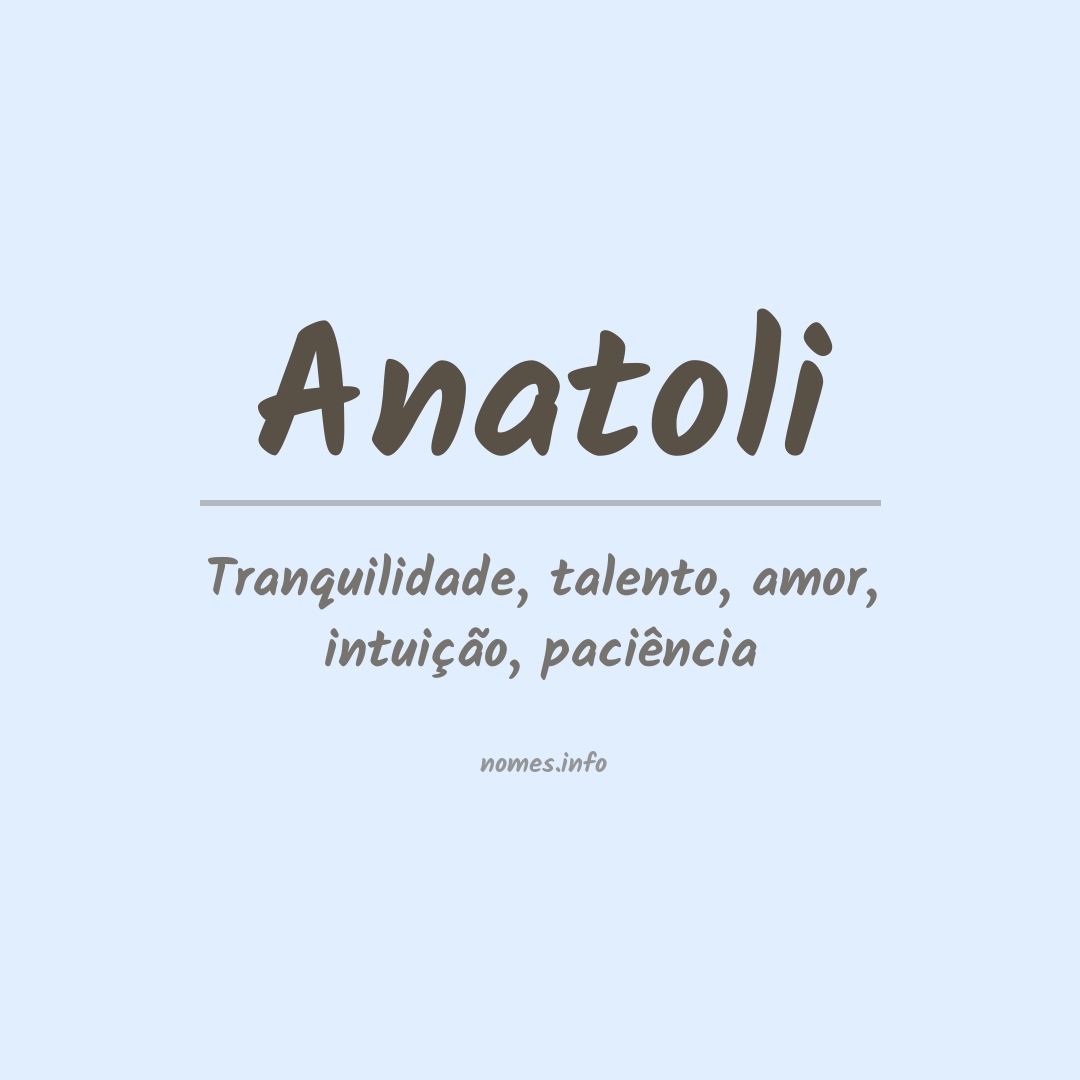 Significado do nome Anatoli