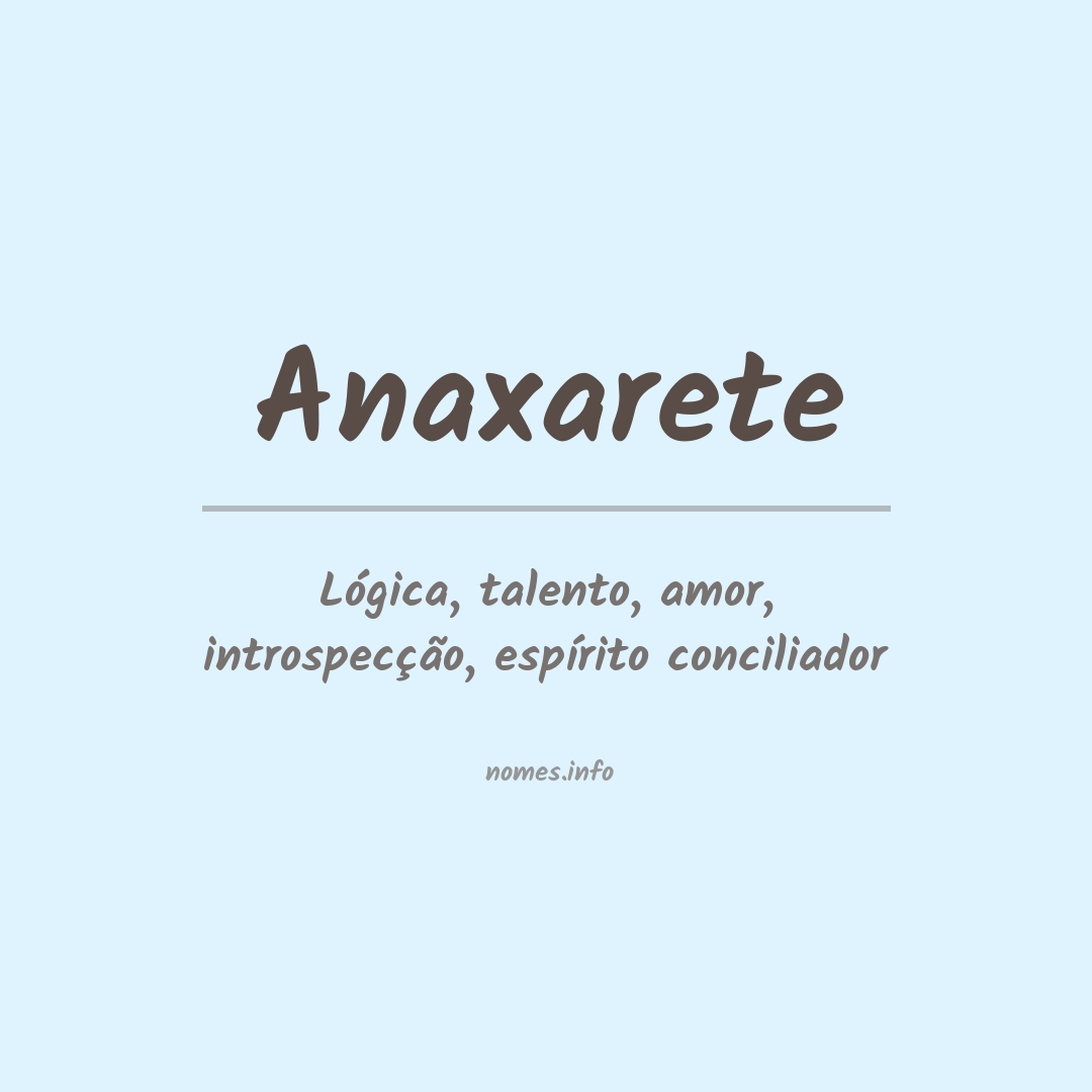 Significado do nome Anaxarete