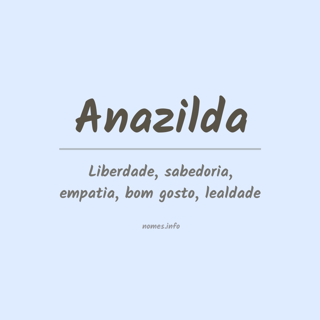 Significado do nome Anazilda