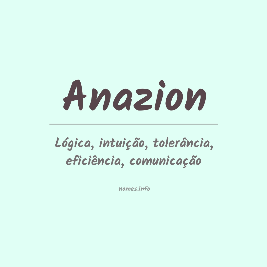 Significado do nome Anazion