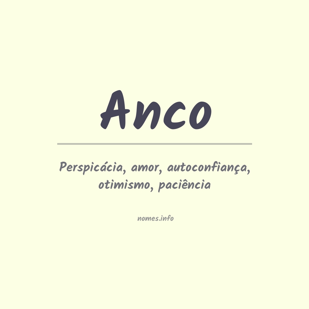Significado do nome Anco