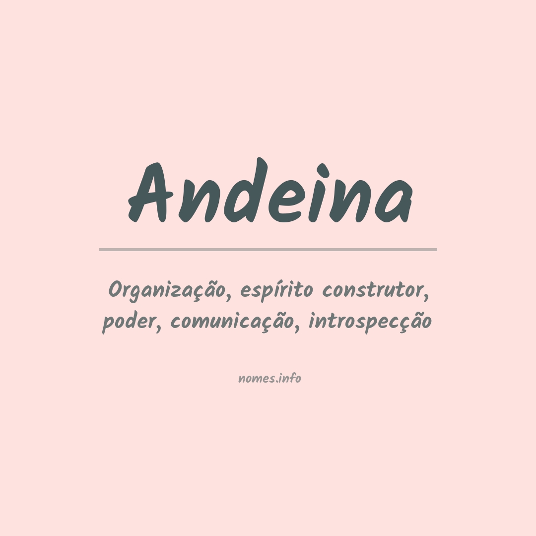 Significado do nome Andeina