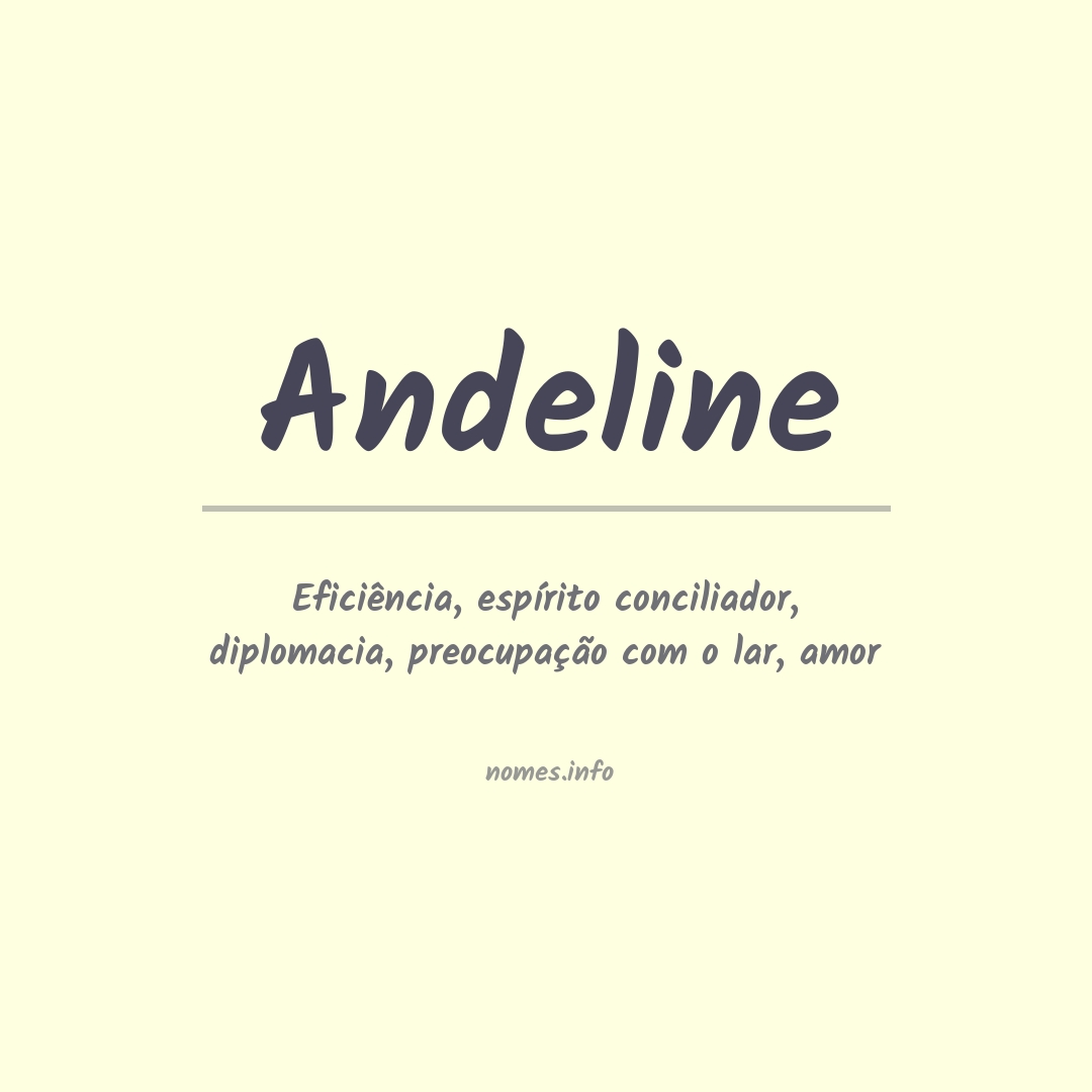 Significado do nome Andeline