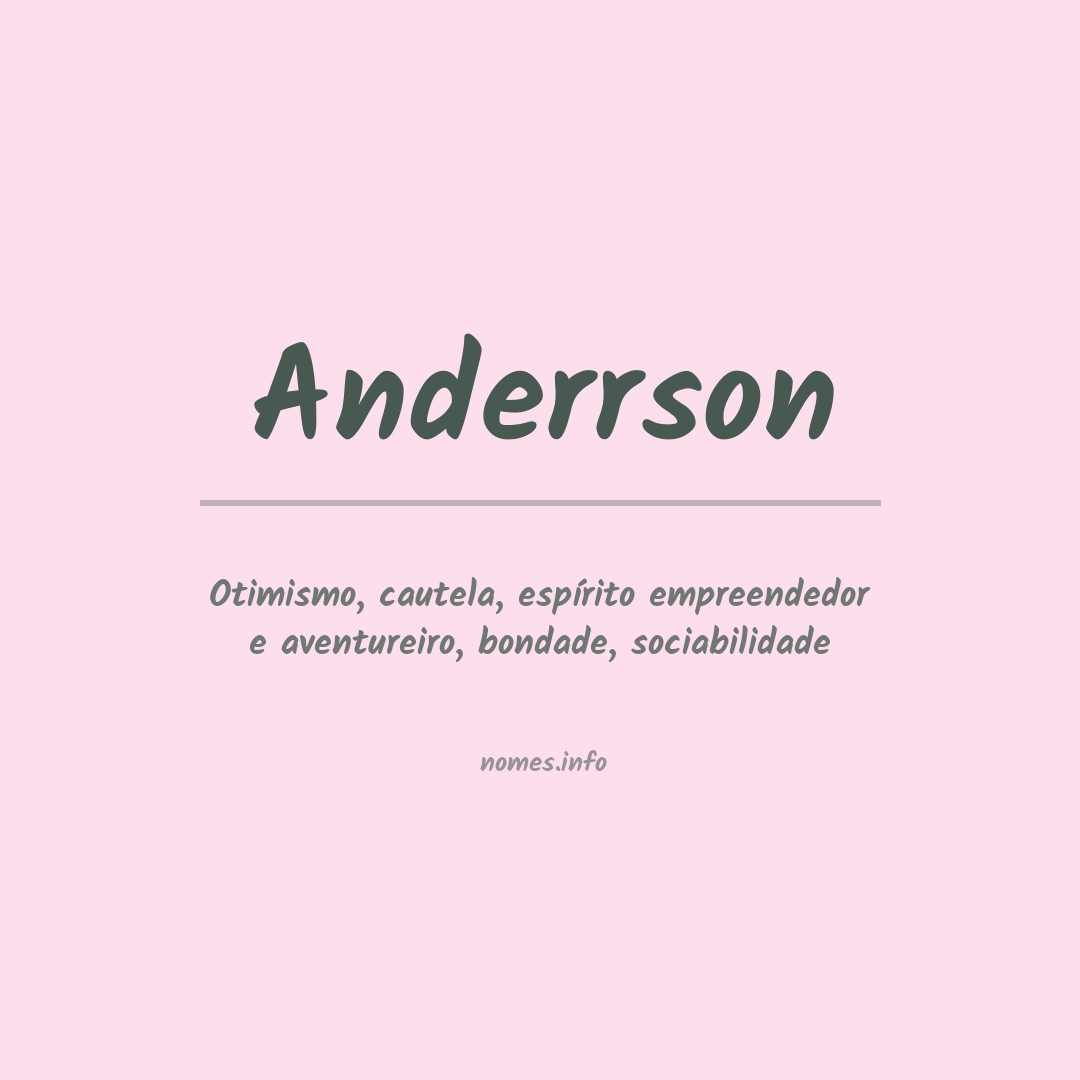 Significado do nome Anderrson