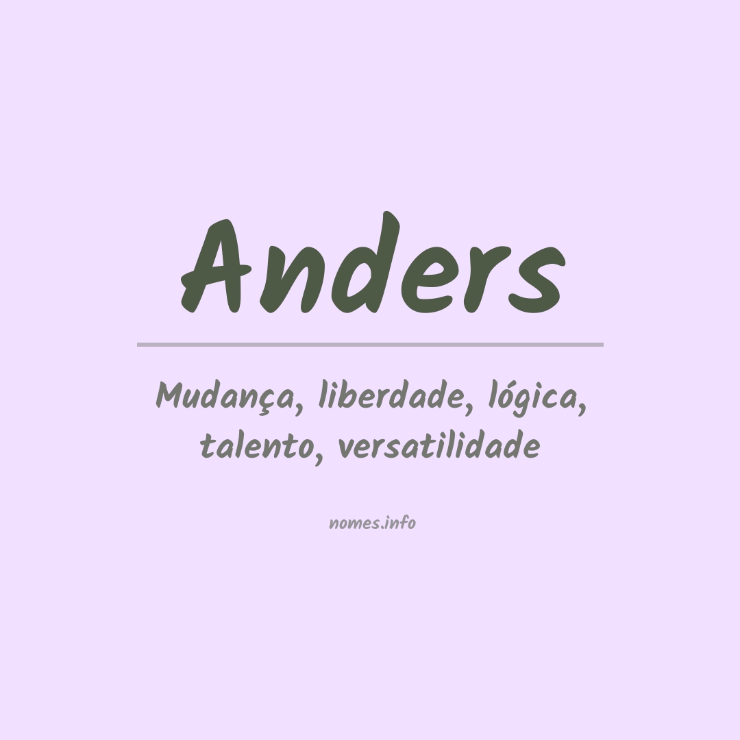 Significado do nome Anders