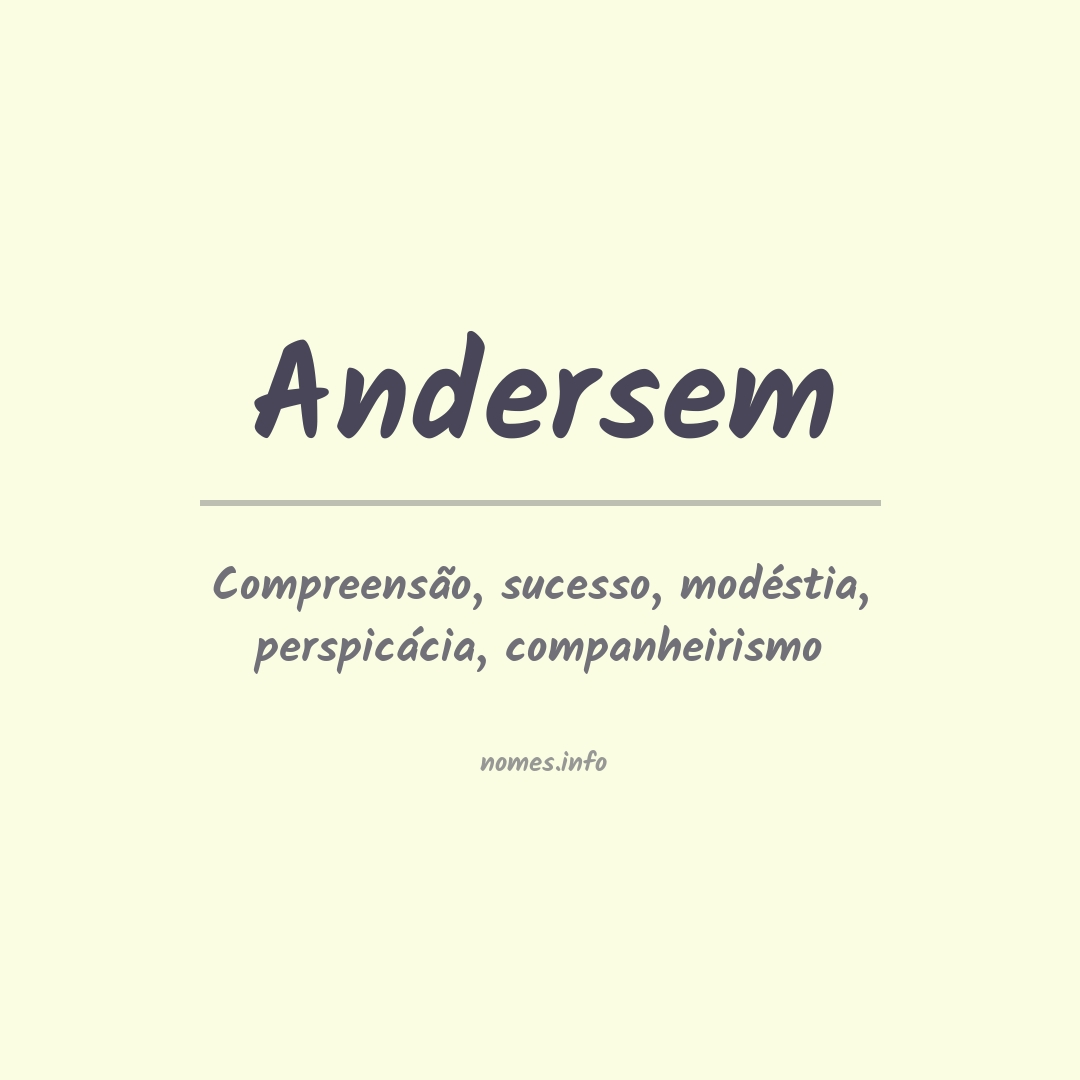 Significado do nome Andersem