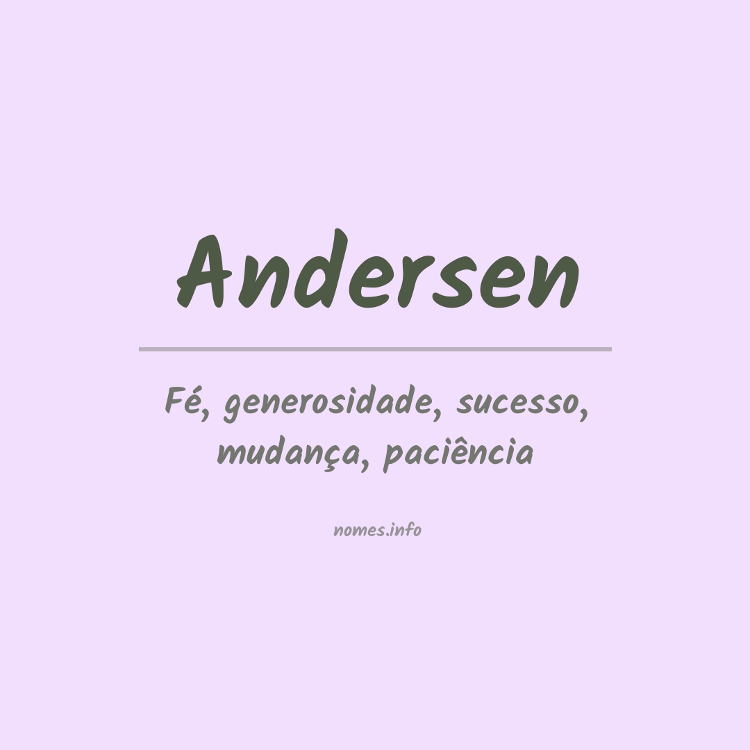 Significado do nome Andersen