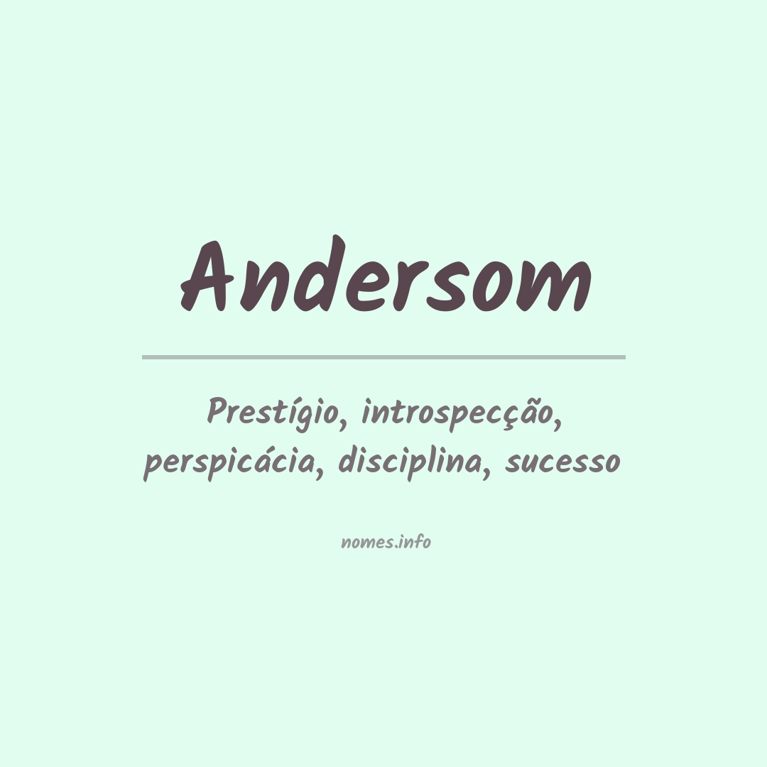 Significado do nome Andersom