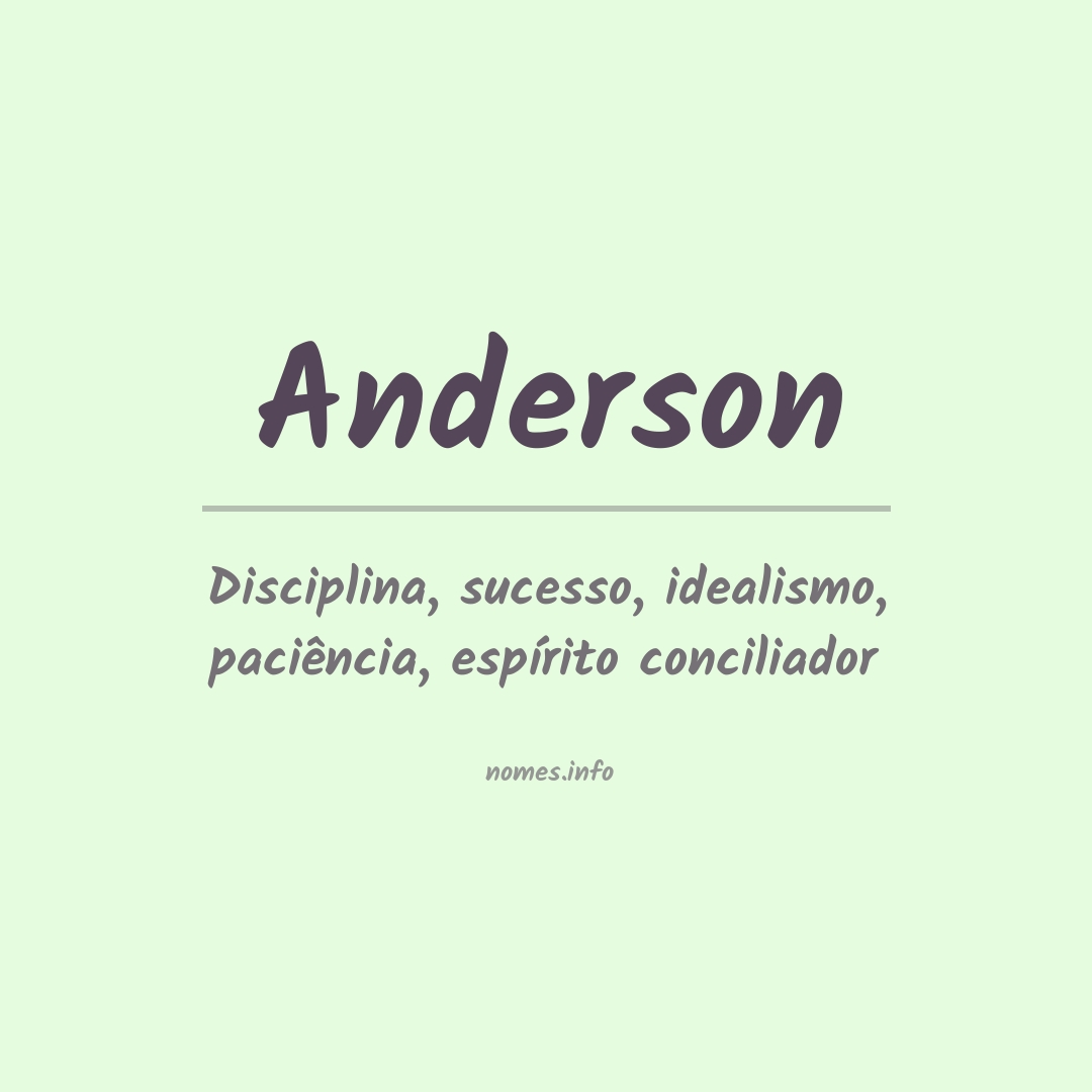 Significado do nome Anderson