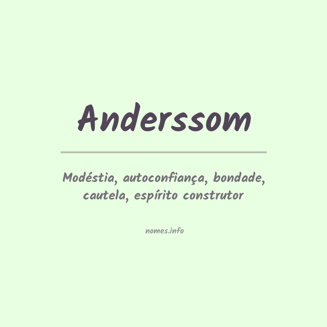 Significado do nome Anderssom