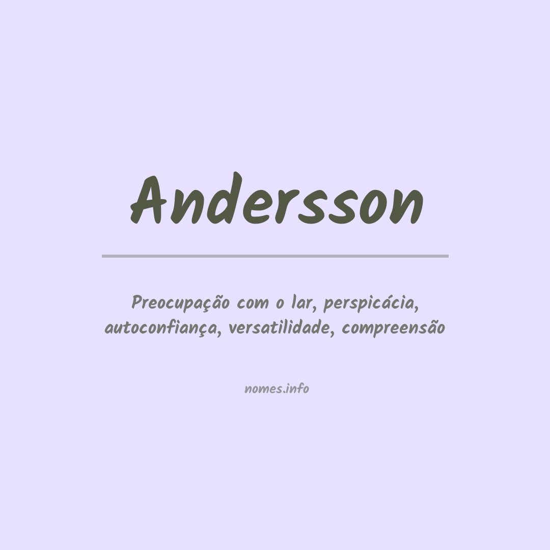 Significado do nome Andersson