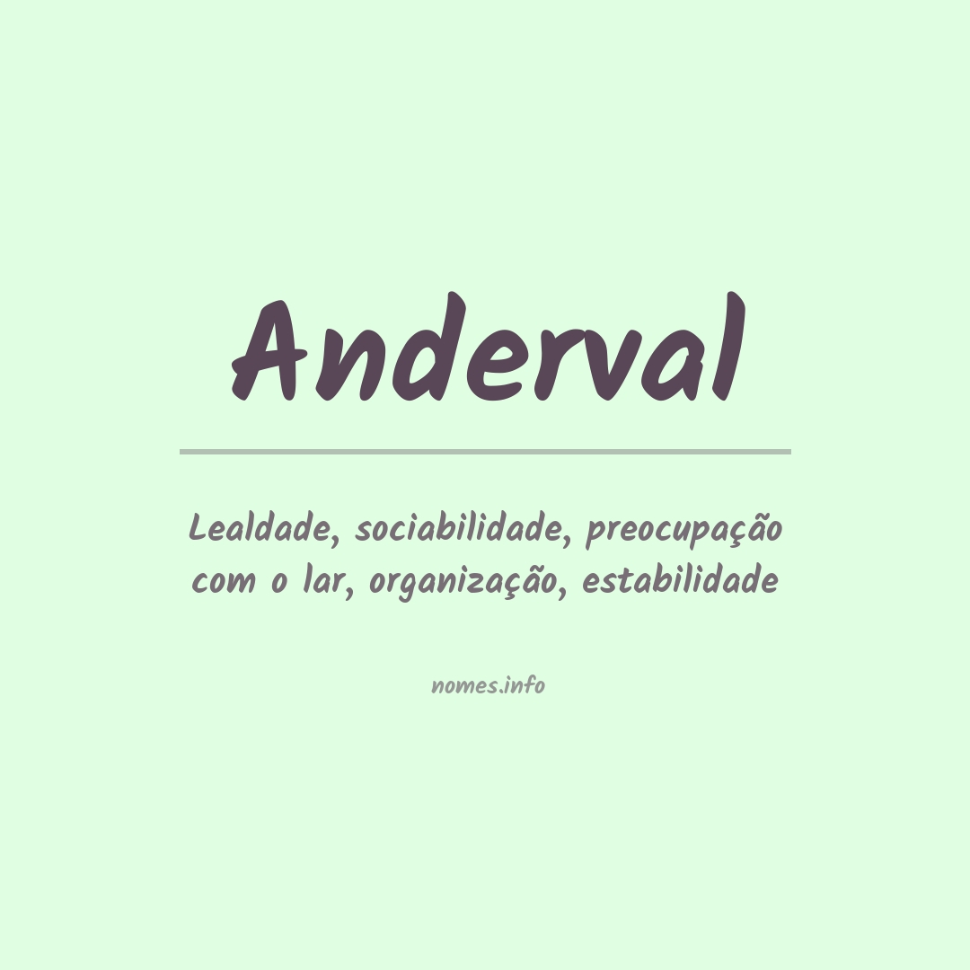 Significado do nome Anderval