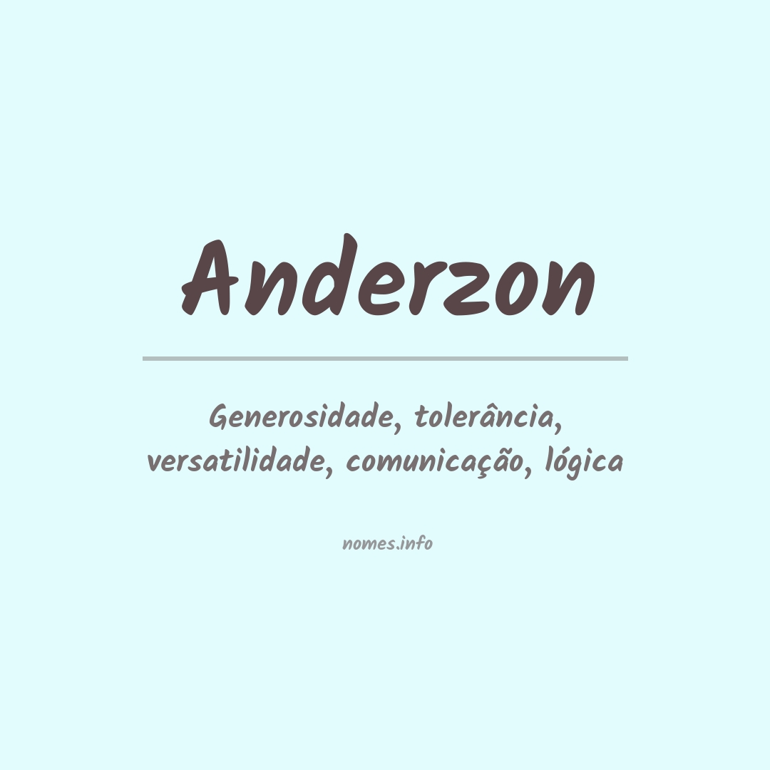 Significado do nome Anderzon