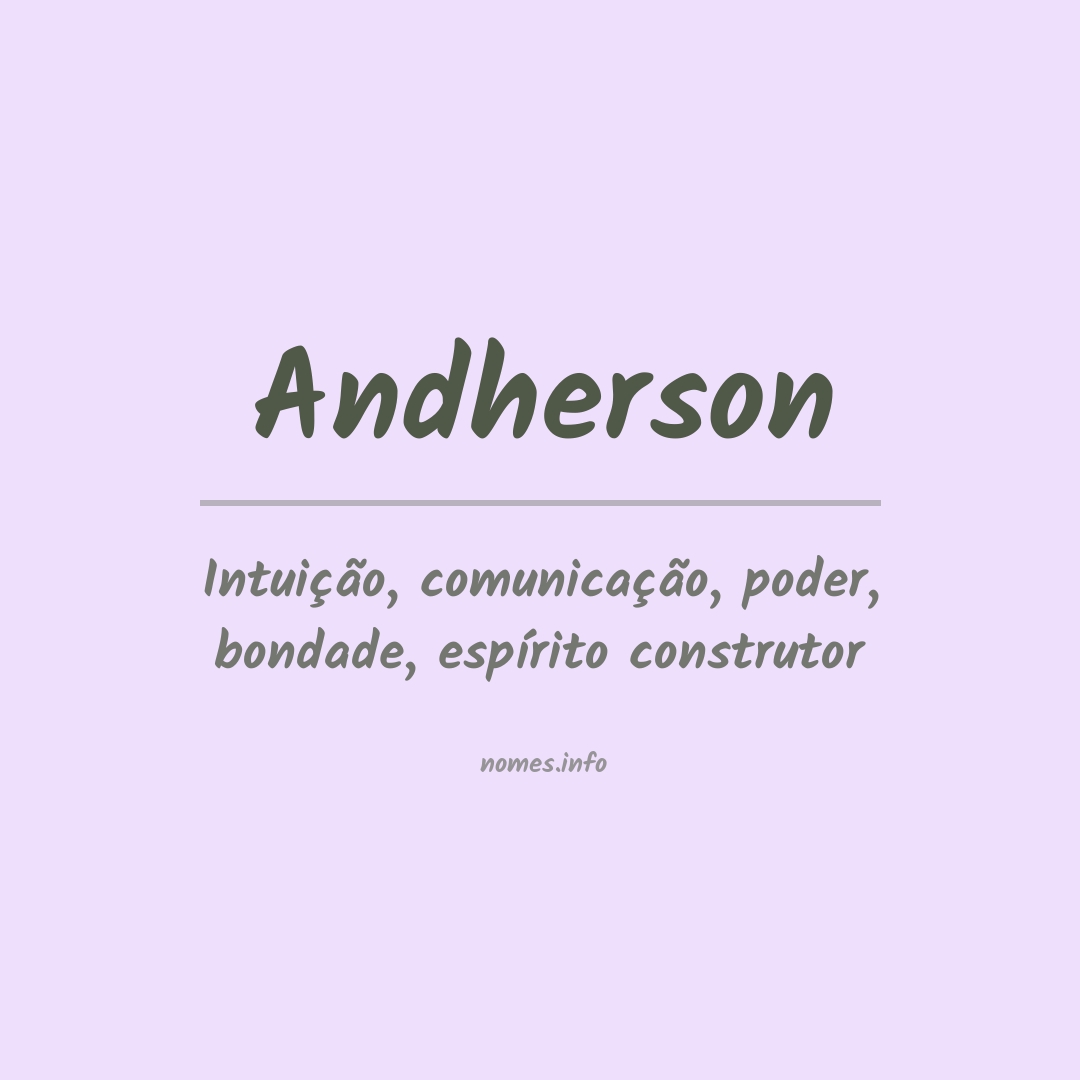 Significado do nome Andherson