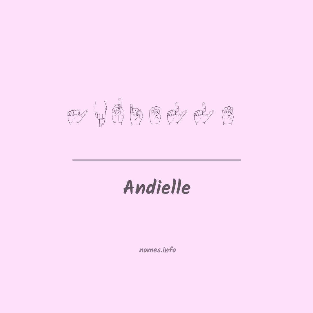 Andielle em Libras