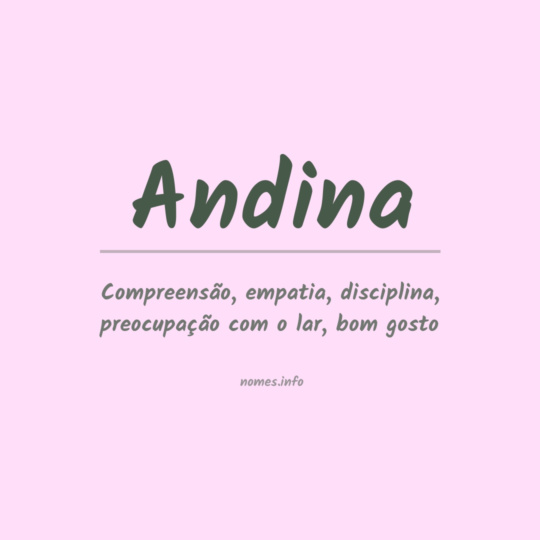 Significado do nome Andina