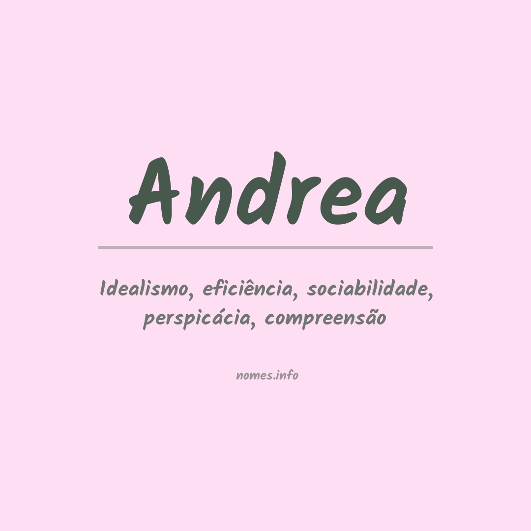 Significado do nome Andrea