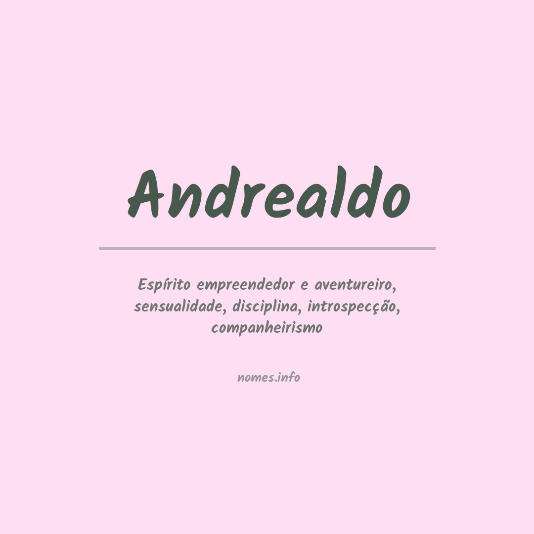 Significado do nome Andrealdo