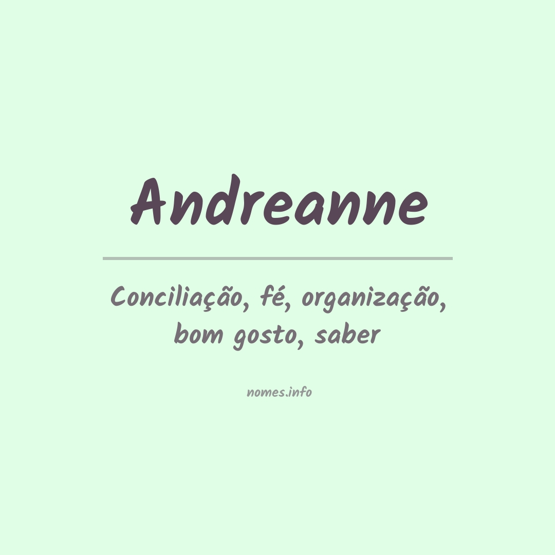 Significado do nome Andreanne