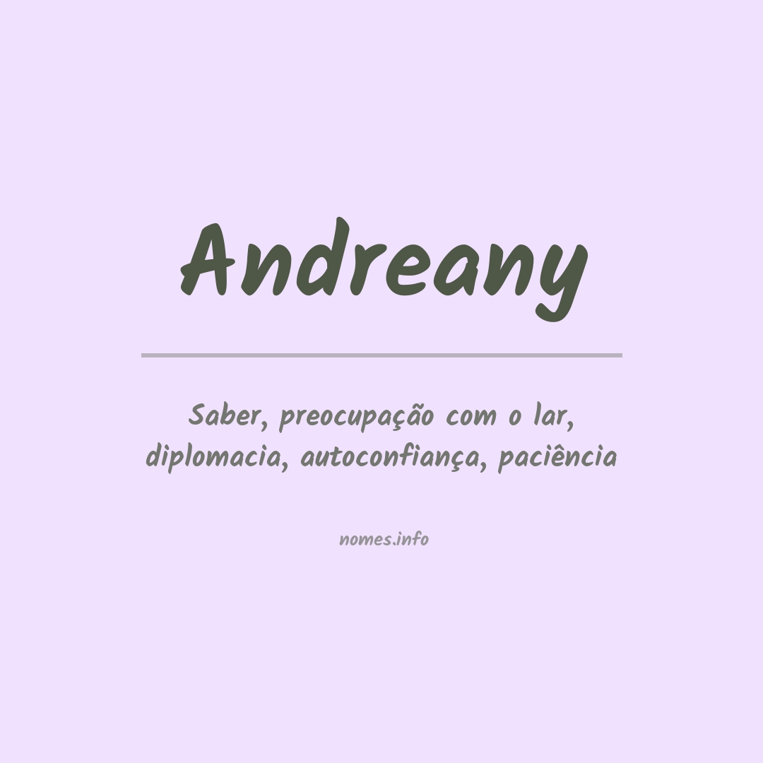 Significado do nome Andreany