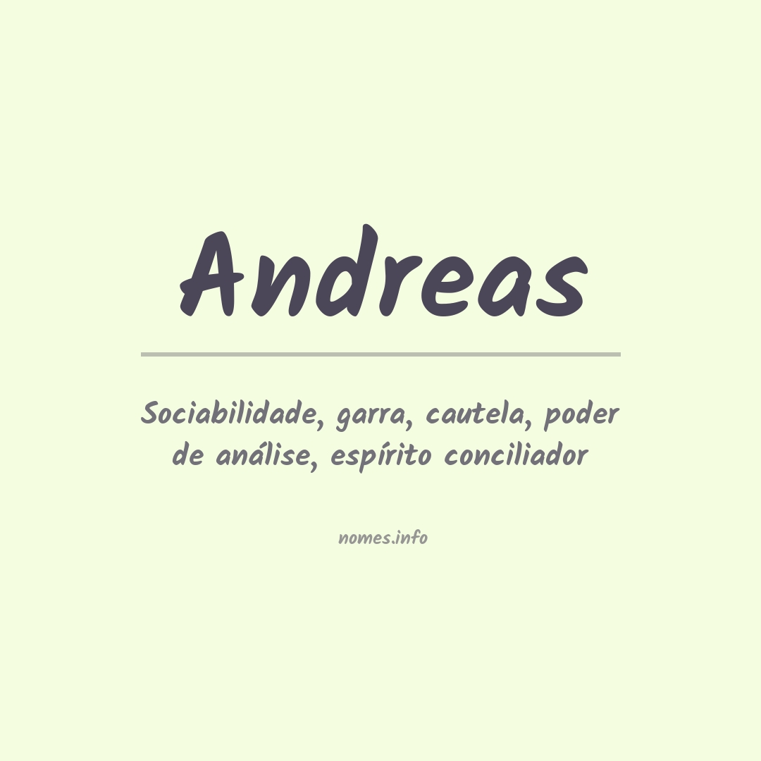 Significado do nome Andreas