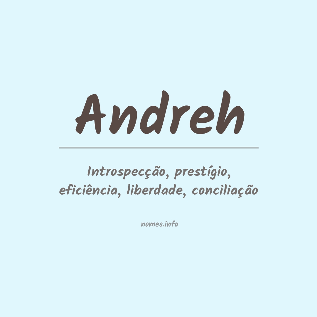Significado do nome Andreh