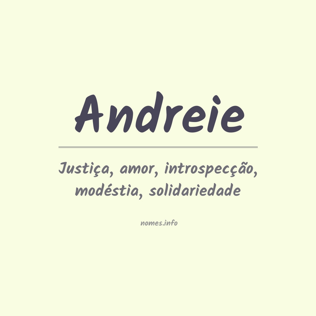 Significado do nome Andreie