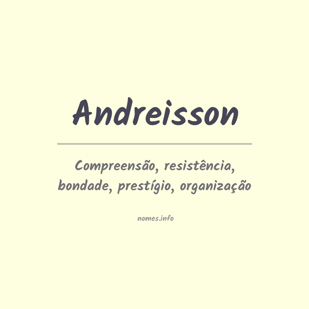 Significado do nome Andreisson