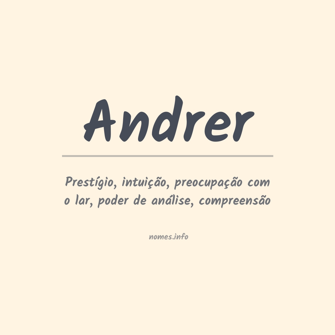 Significado do nome Andrer