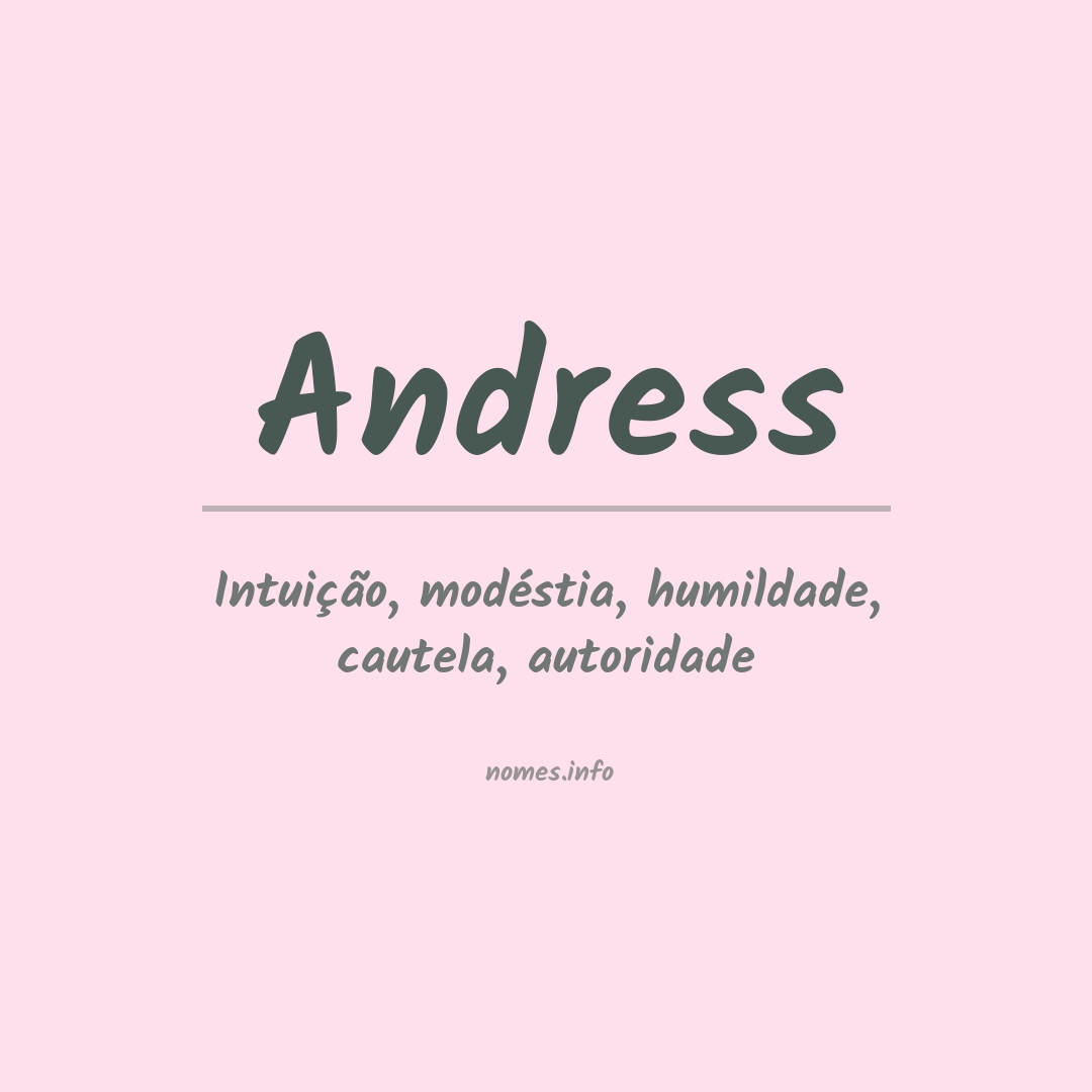 Significado do nome Andress