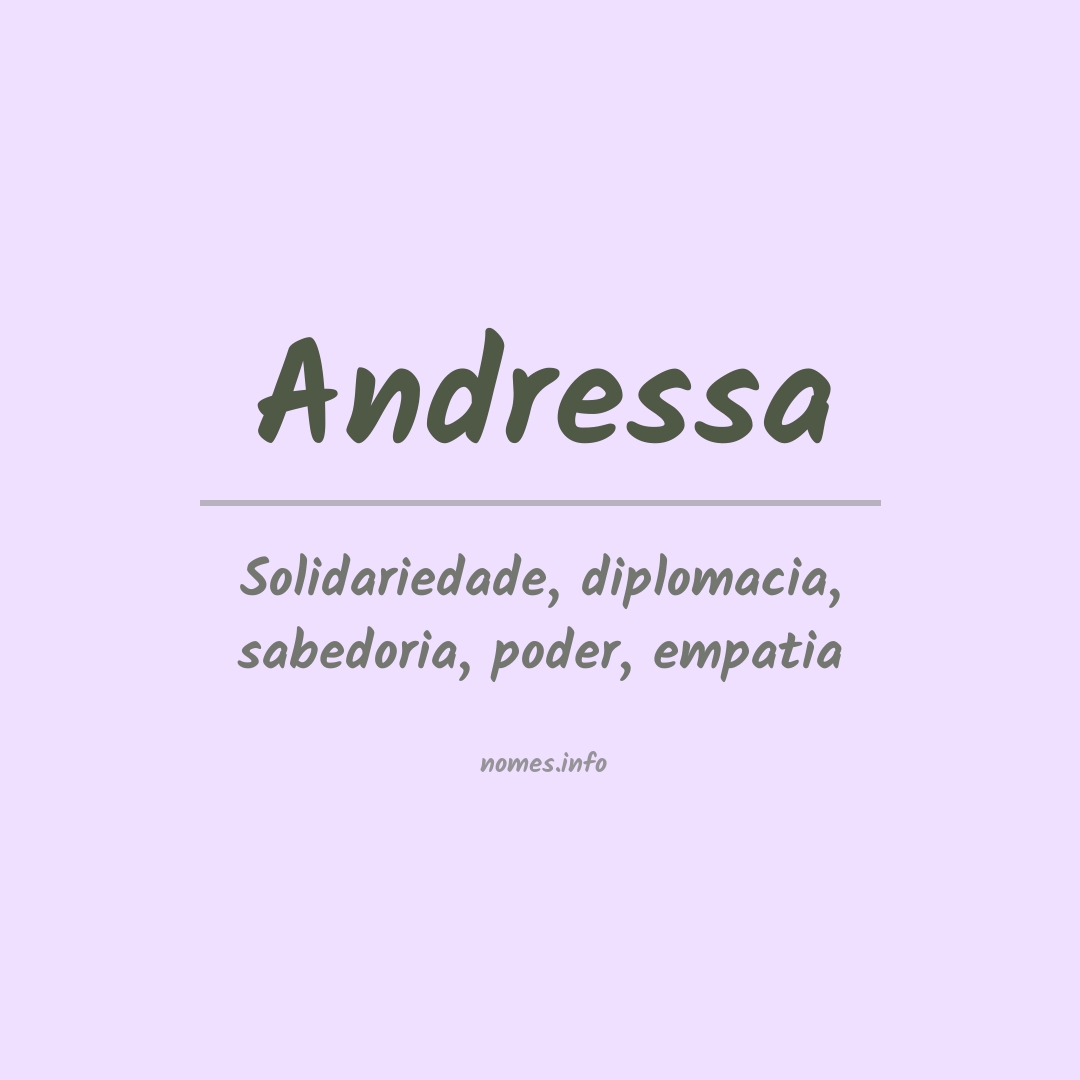 Significado do nome Andressa