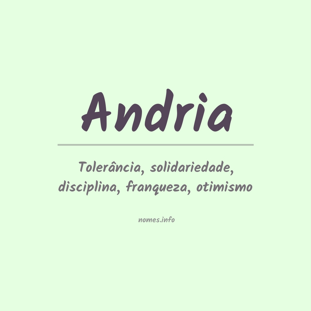 Significado do nome Andria