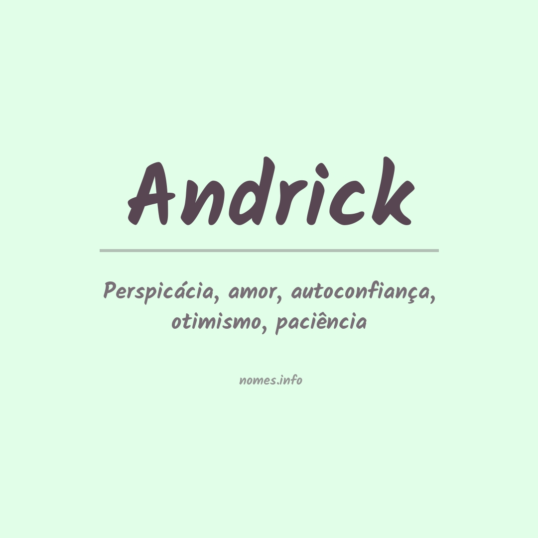 Significado do nome Andrick