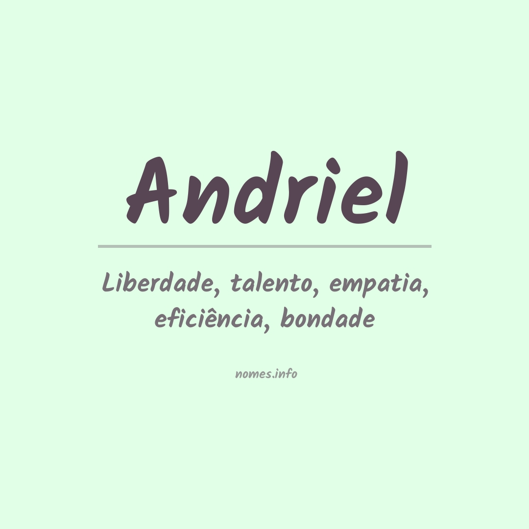 Significado do nome Andriel