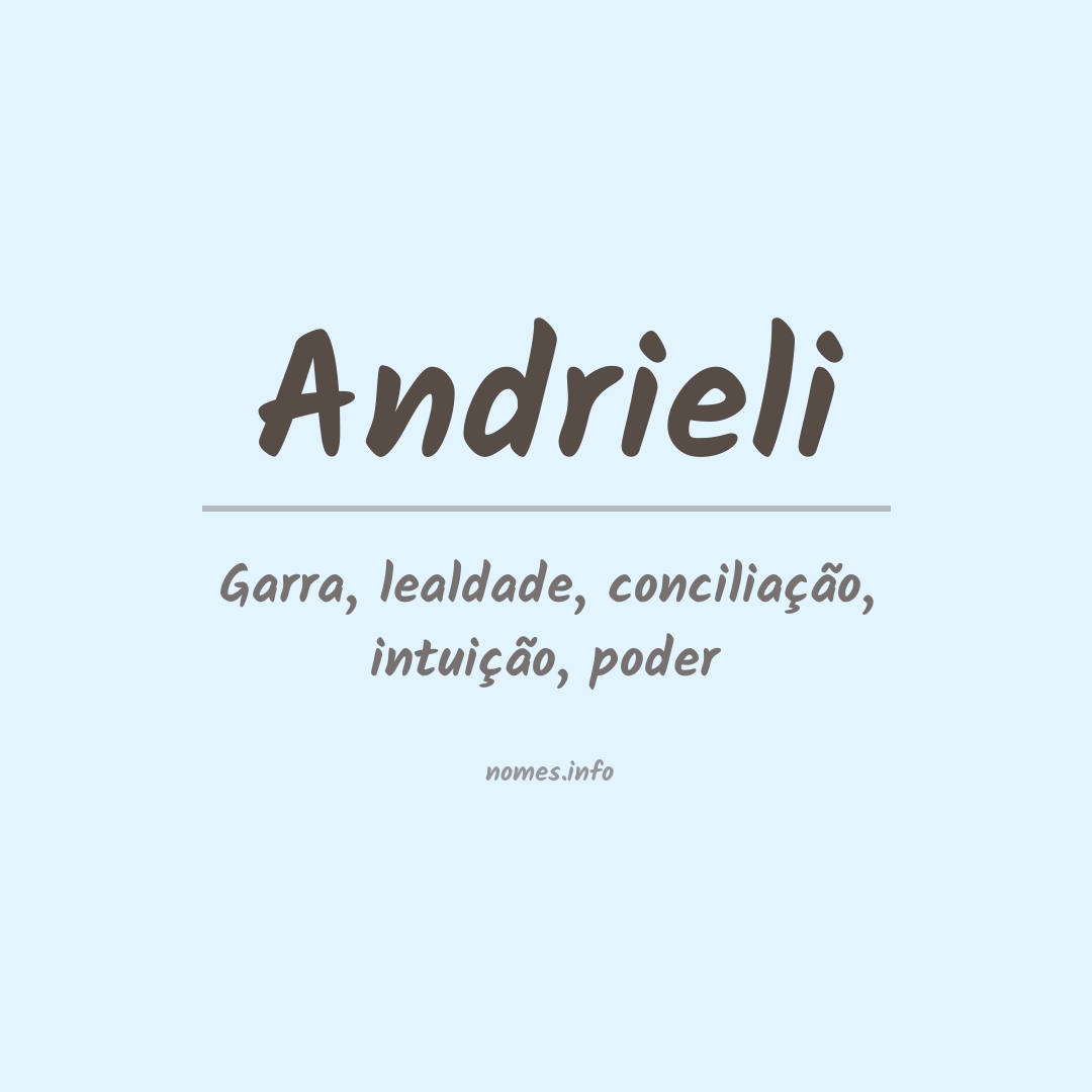 Significado do nome Andrieli