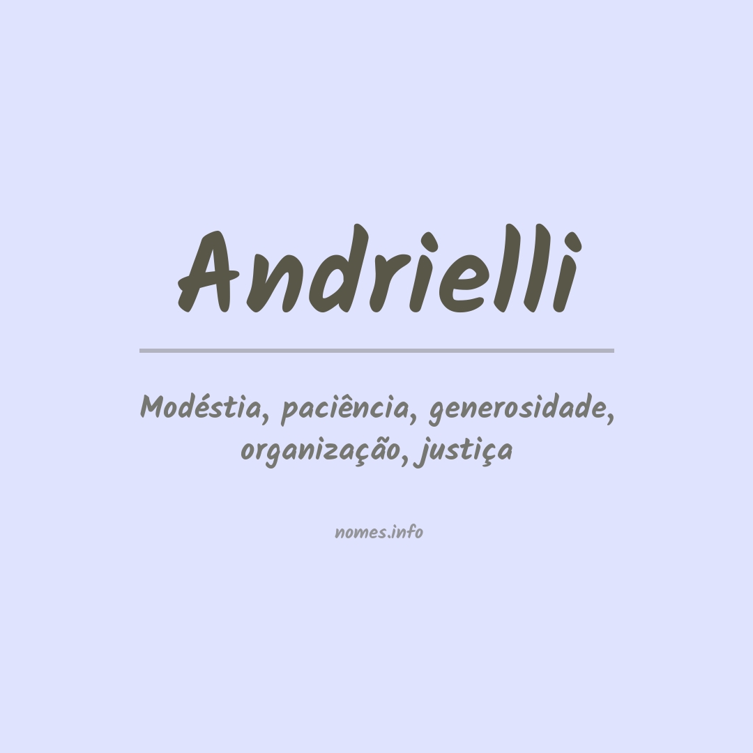 Significado do nome Andrielli