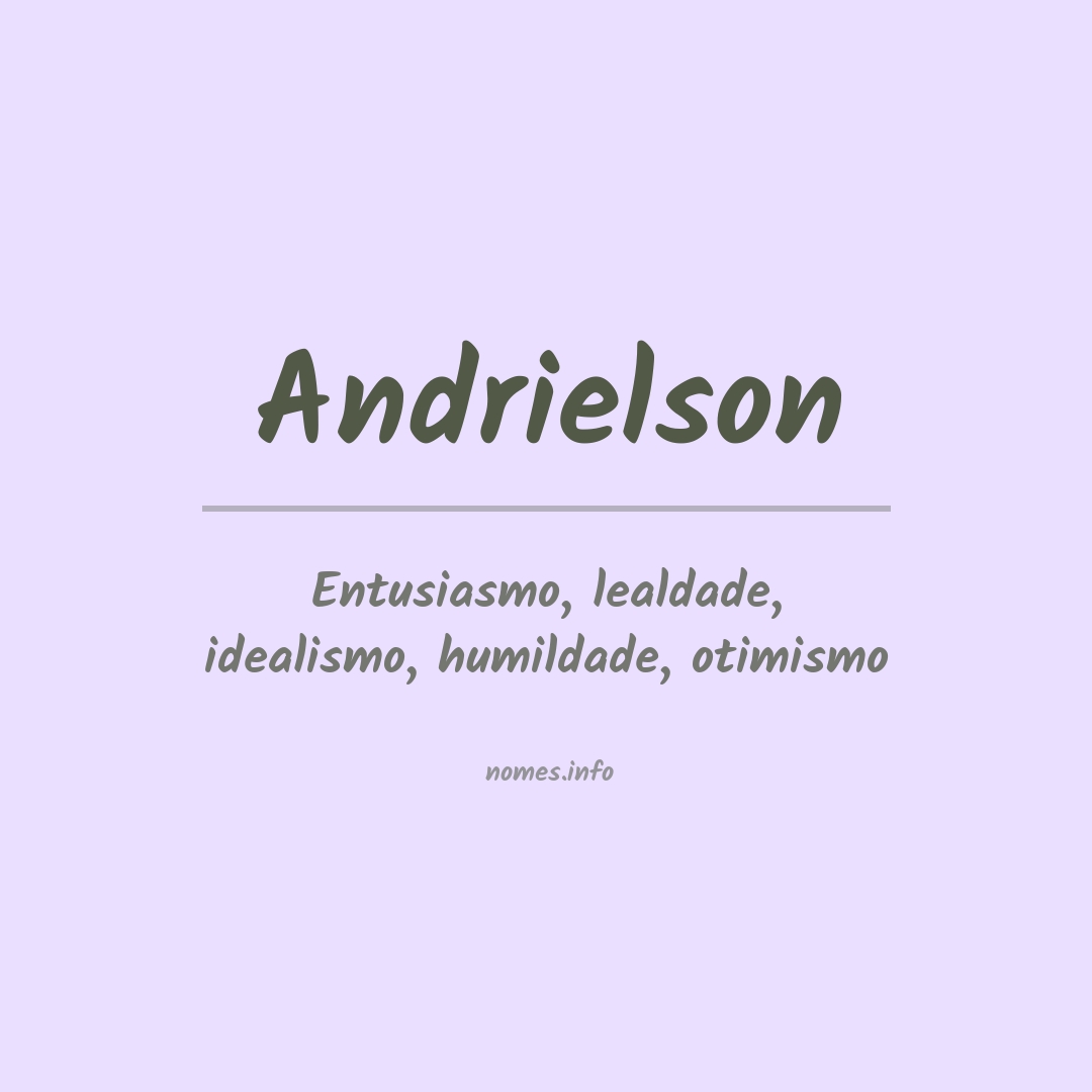 Significado do nome Andrielson