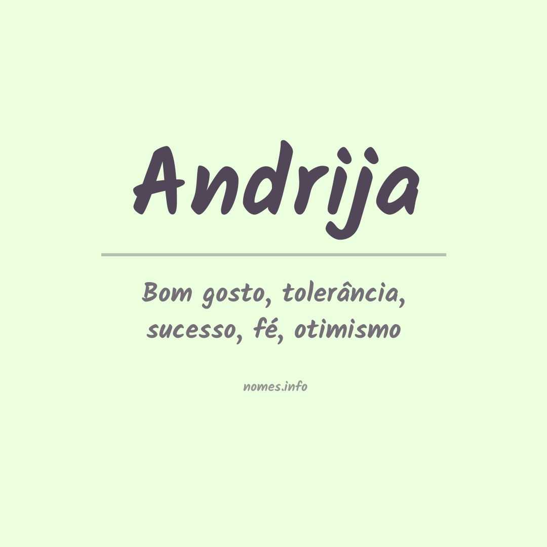 Significado do nome Andrija