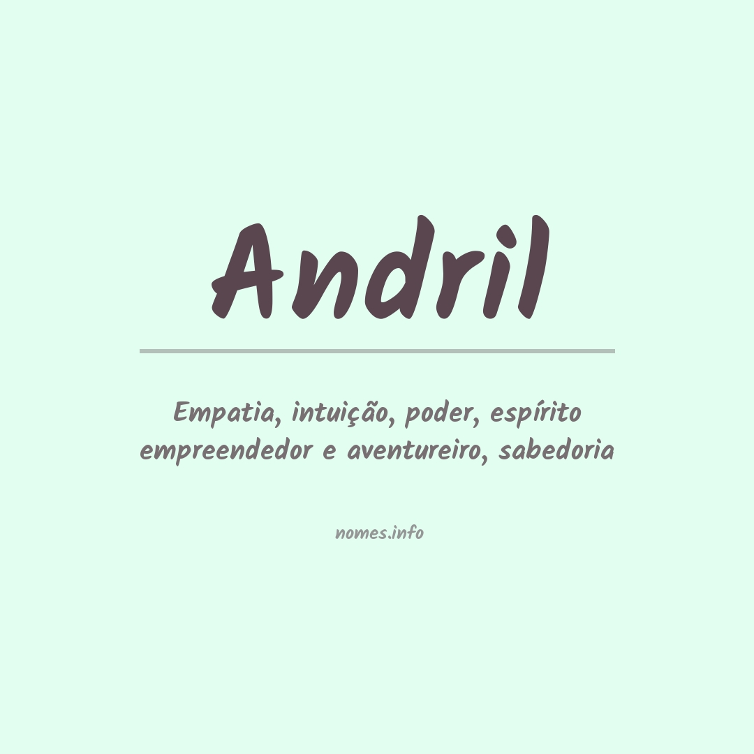 Significado do nome Andril