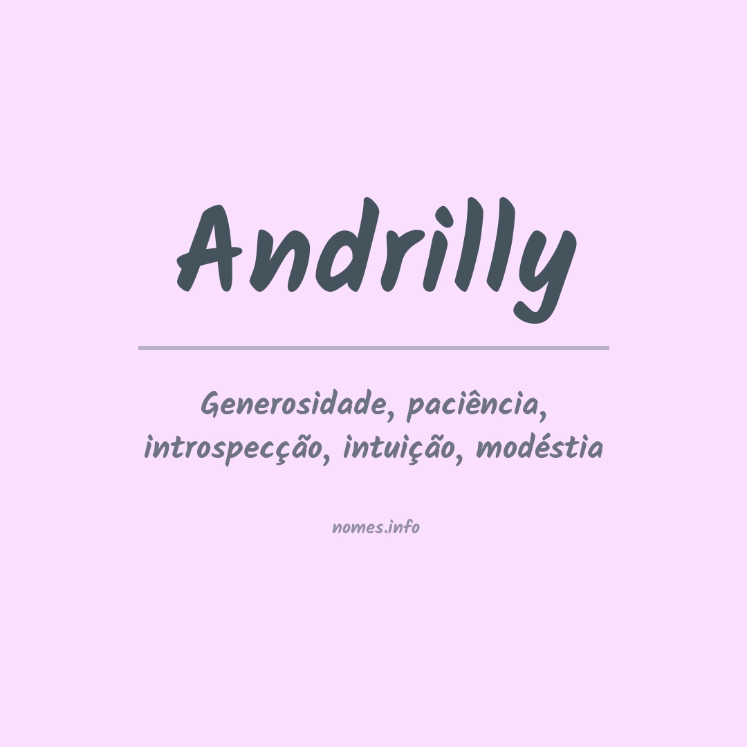 Significado do nome Andrilly