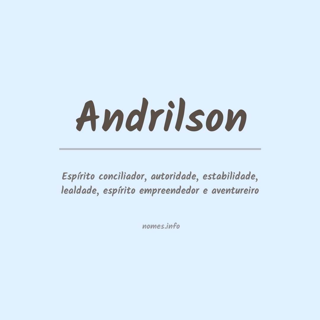 Significado do nome Andrilson