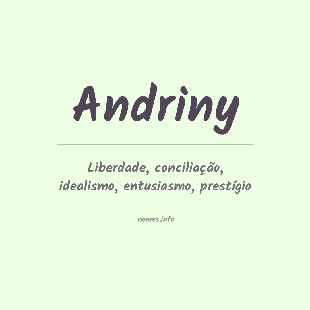 Significado do nome Andriny