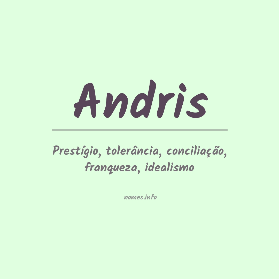 Significado do nome Andris