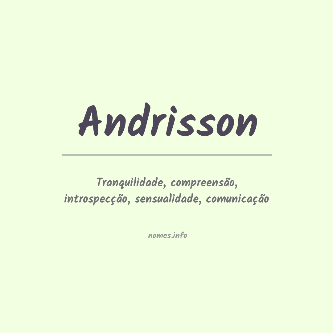 Significado do nome Andrisson