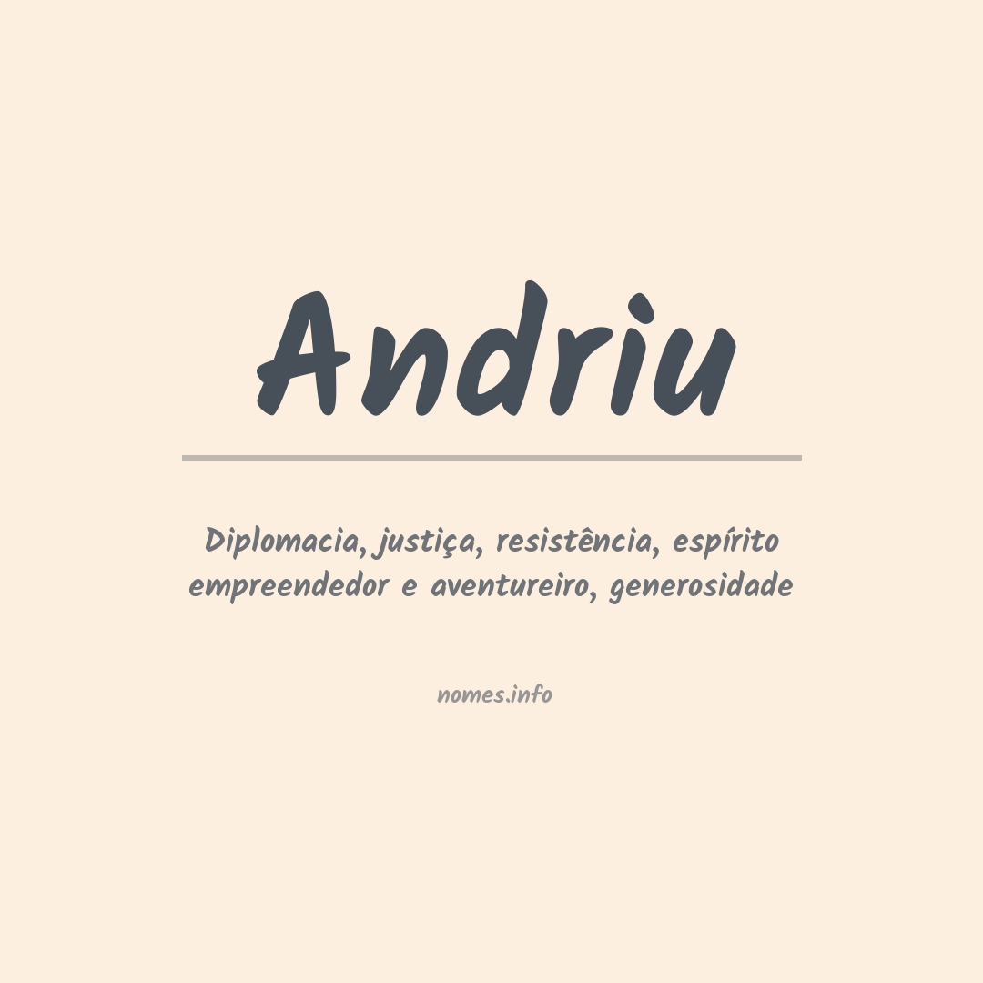 Significado do nome Andriu