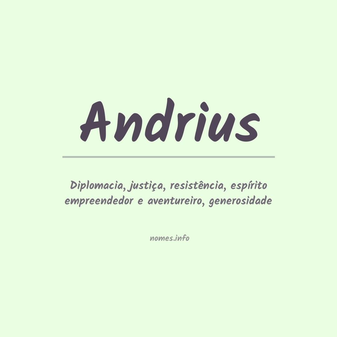 Significado do nome Andrius
