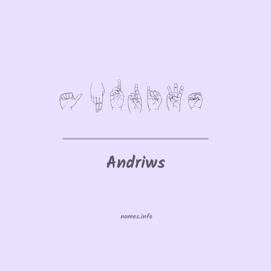 Andriws em Libras