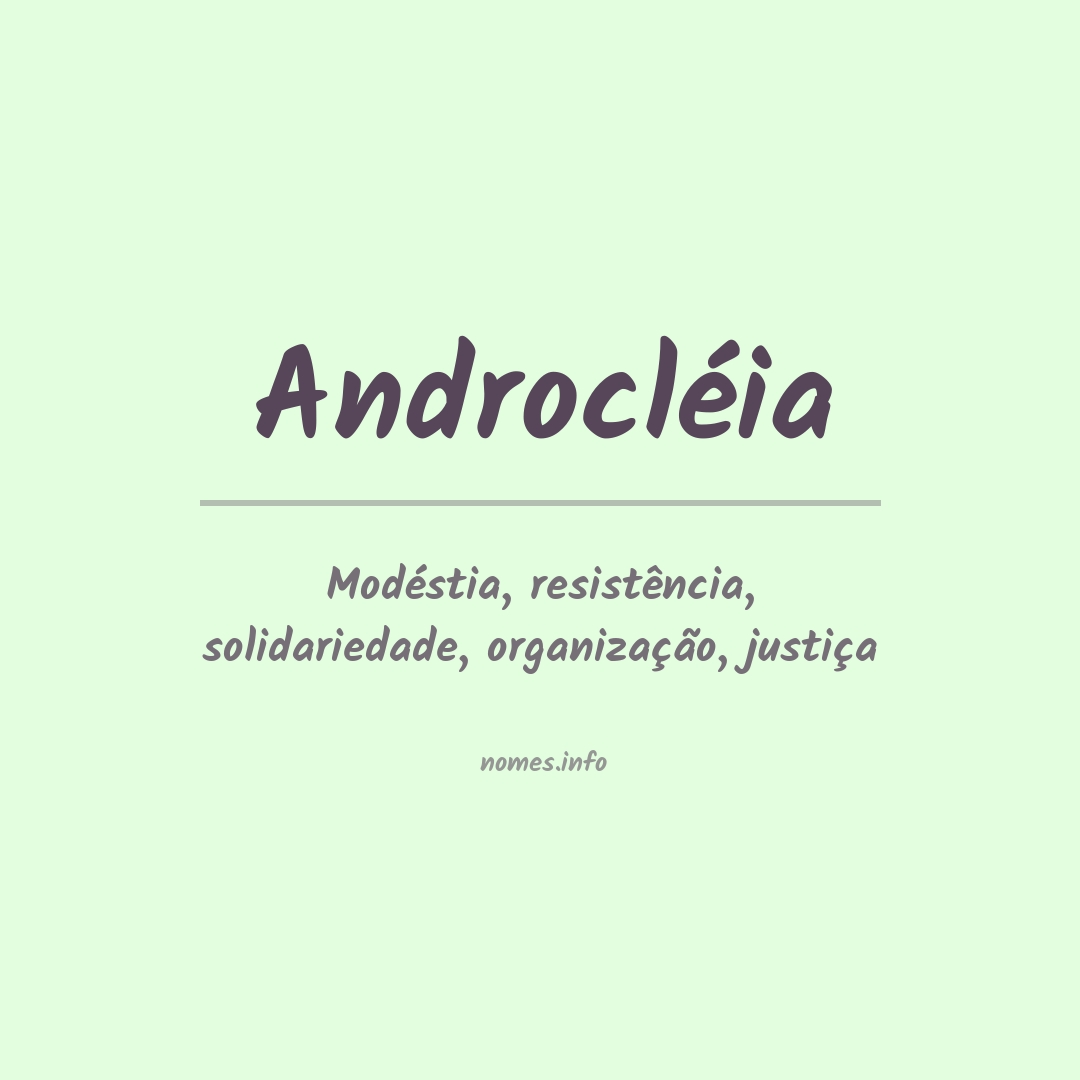Significado do nome Androcléia