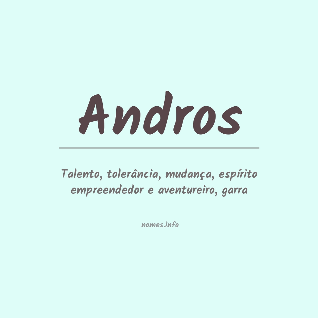 Significado do nome Andros